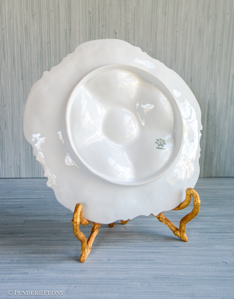 Antique Coiffe et Cie Oyster Plate - Image 3