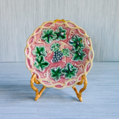 Griffen, Smith & Hill Etruscan Majolica grape leaf plate