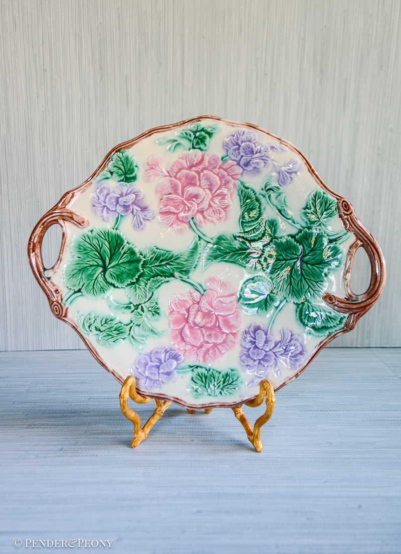 Griffin, Smith & Hill Etruscan Geranium Cake Plate