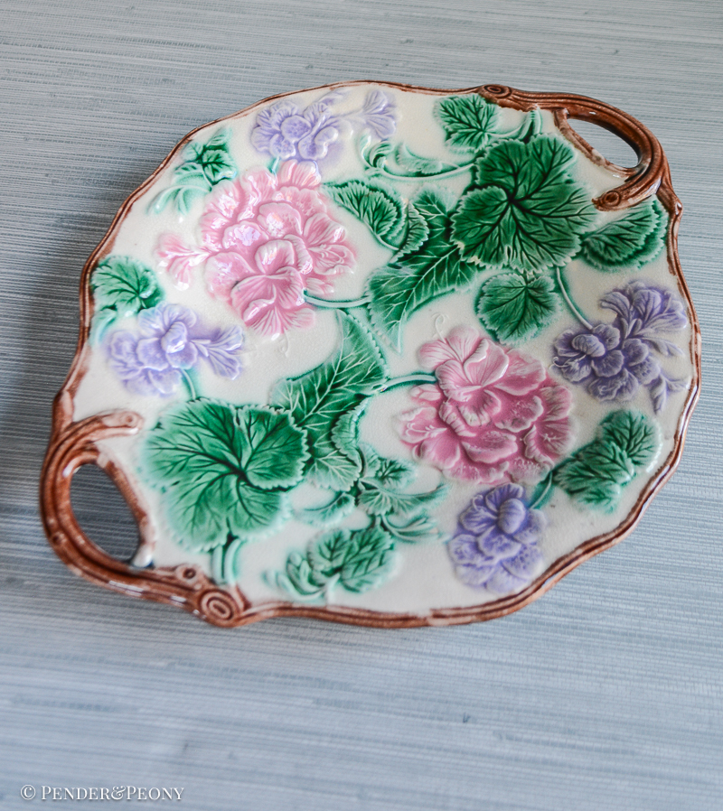 Griffin, Smith & Hill Etruscan Geranium Cake Plate