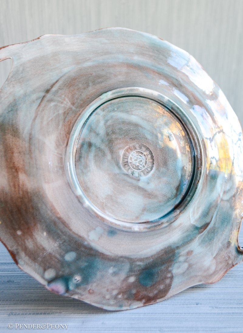 Griffen, Smith & Hill Etruscan Geranium Cake Plate - Image 3