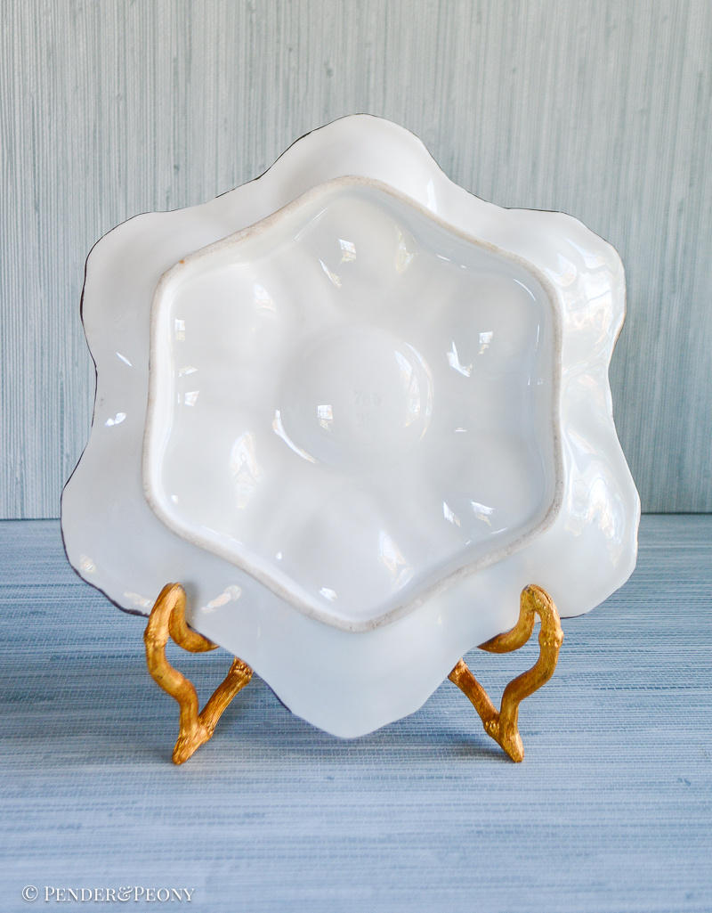French Limoges Majolica Style Oyster Plate - Image 4