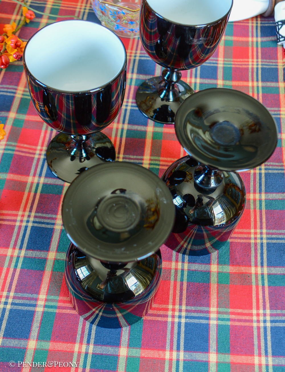 Vintage Carlo Moretti Murano Goblets, Black & White - Image 5