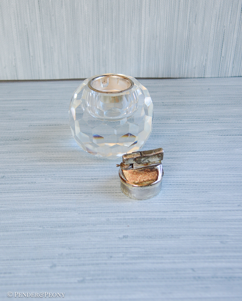 Vintage Cut Crystal Table Lighter - Image 3
