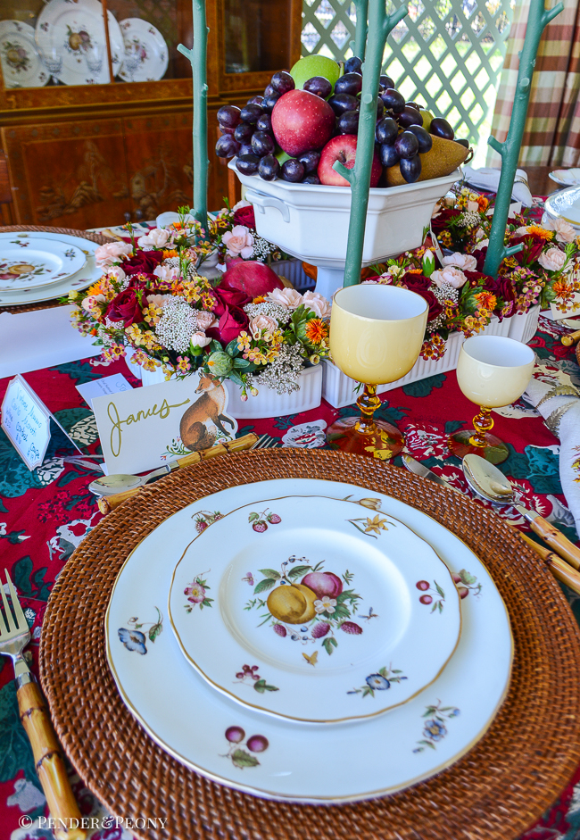 Royal Worcester Delecta bone china featuring fruit and floral hand painted designs