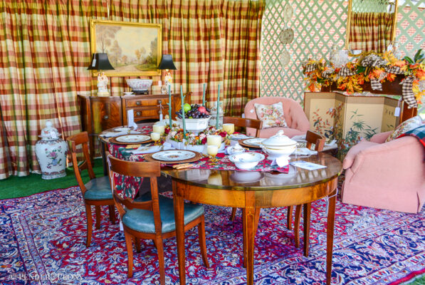 Pender & Peony's design tent at the Clinch River Antiques Festival, Clinton, TN