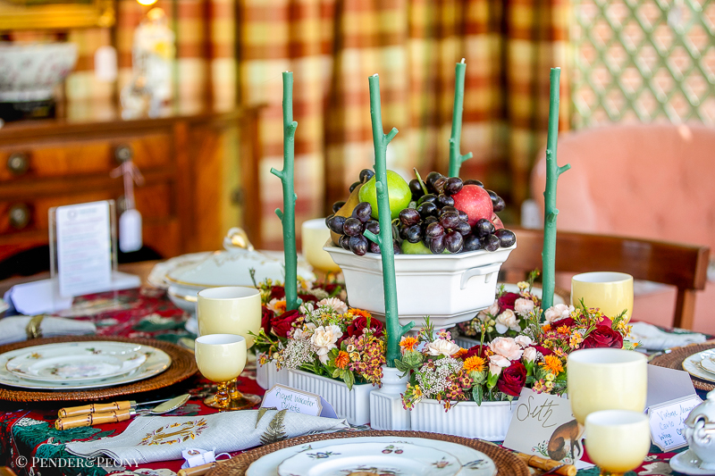 Closer look at Thanksgiving Table set up