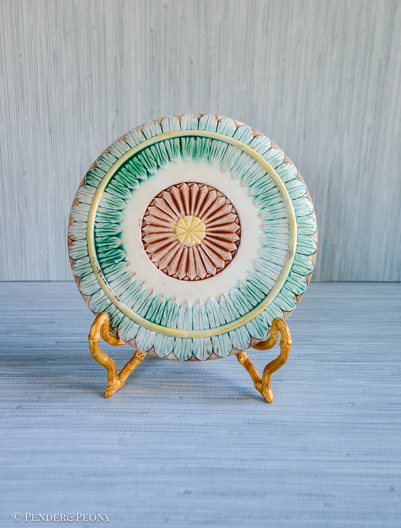 Griffin, Smith & Hill Etruscan Majolica Trivet