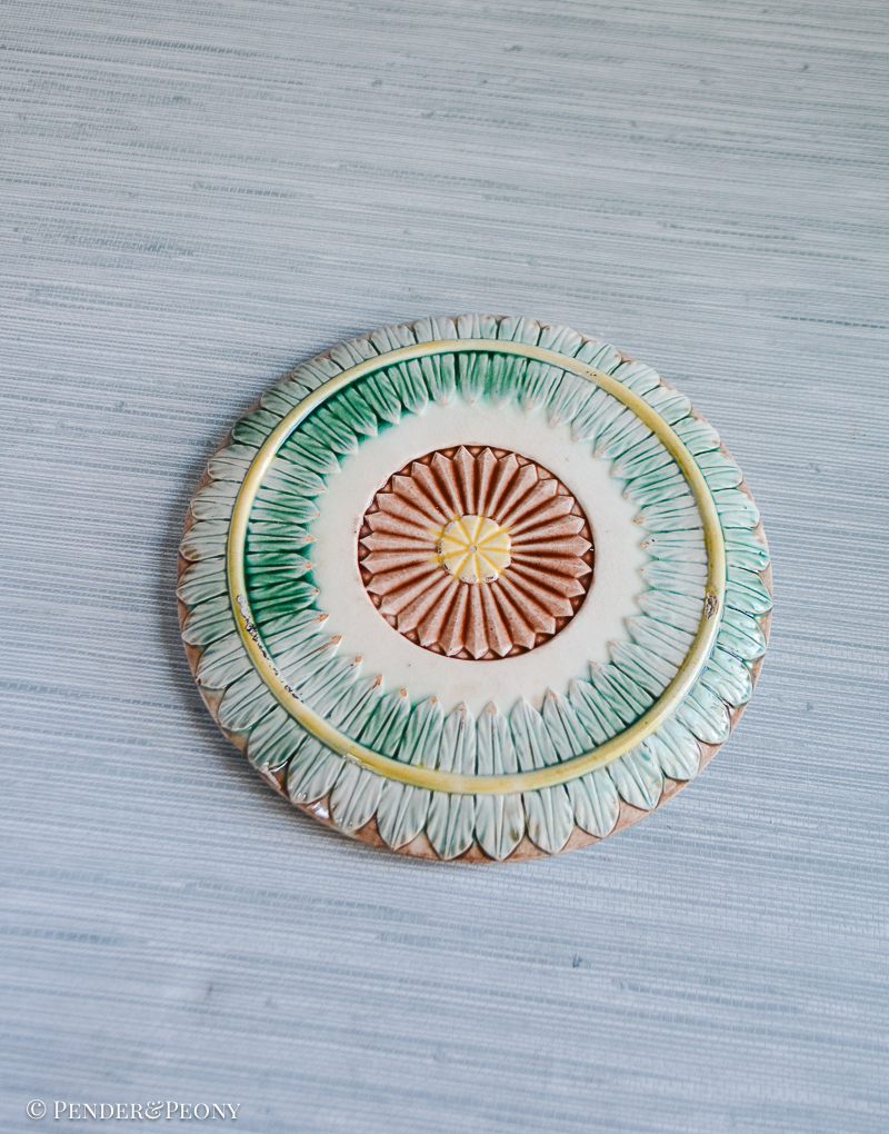 Griffin, Smith & Hill Etruscan Majolica Trivet