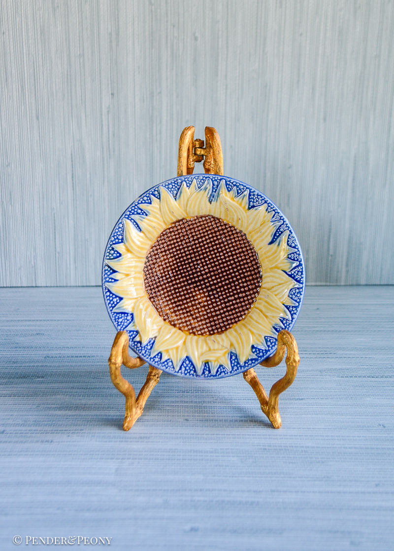 Griffin, Smith & Hill Etruscan Majolica sunflower plate