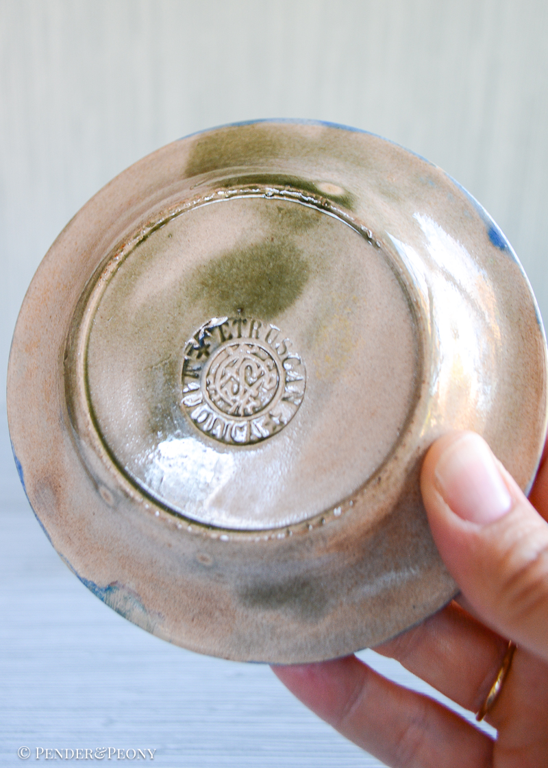 Etruscan Majolica Sunflower Saucer, GS&H - Image 3