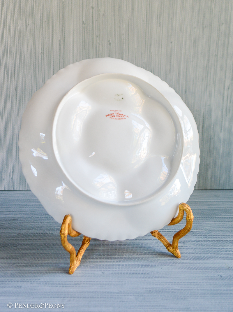 Haviland Limoges Green Floral Oyster Plate - Image 4