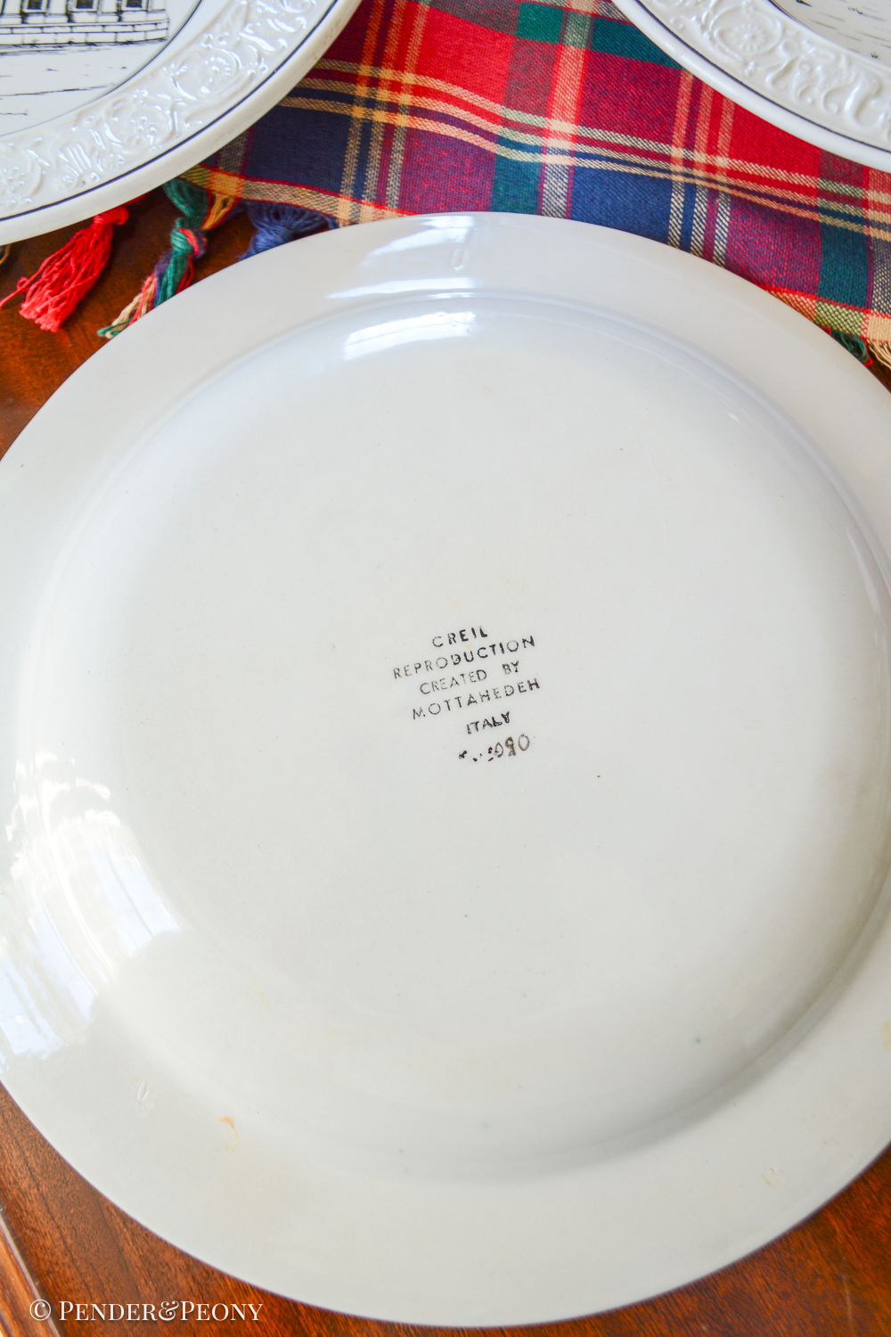 Vintage Mottahedeh Creil Architectural Creamware Bowls - Image 6