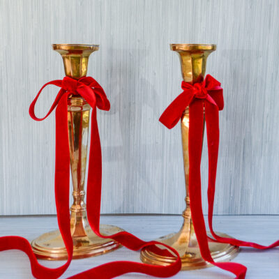 Pair of vintage brass candlesticks