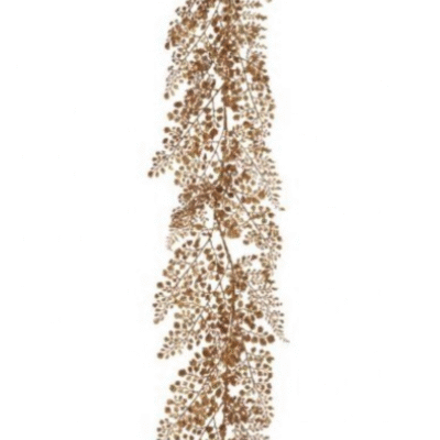 gold glitter fern garland