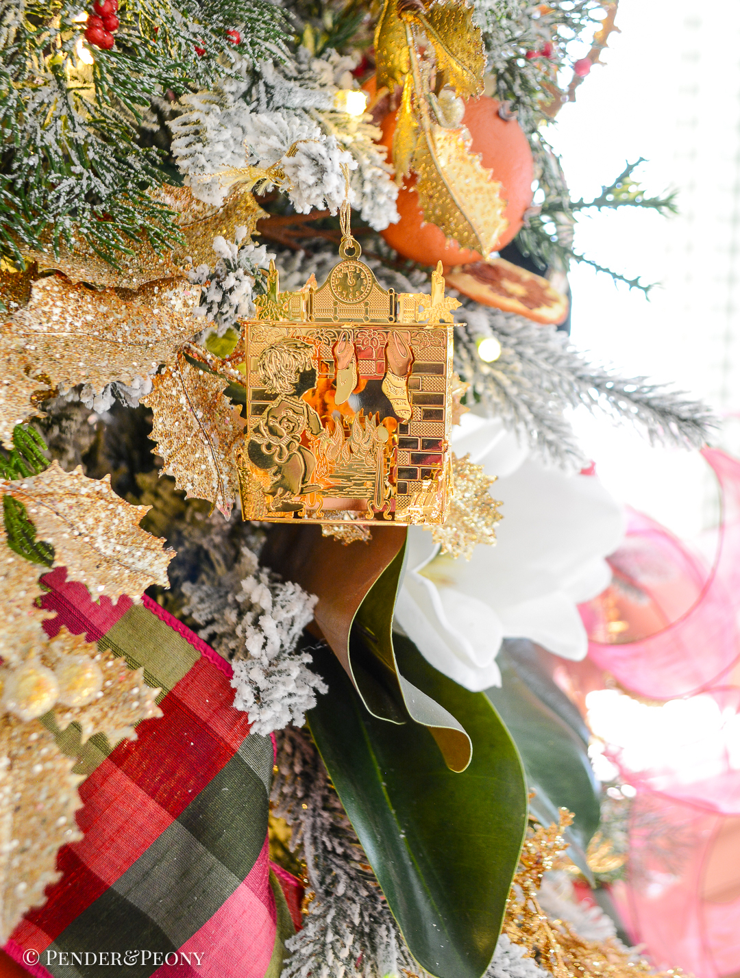 Danbury Mint gold ornament - Baby's First Christmas