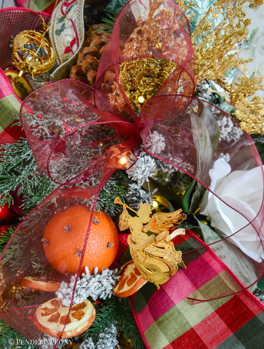 Danbury Mint gold angel ornament