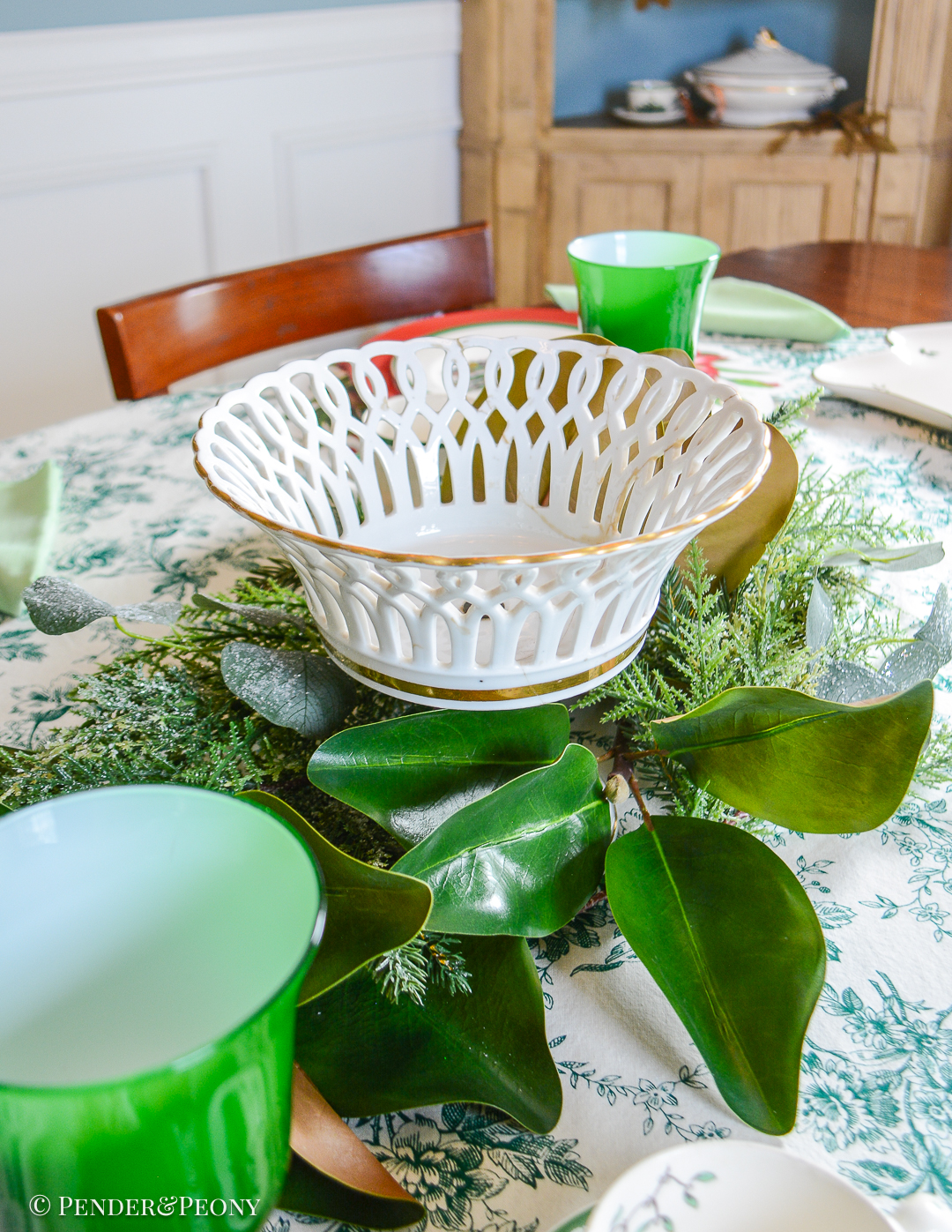 Old Paris pierced compote