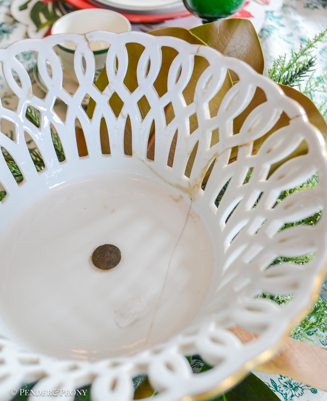 Old Paris Pierced Compote - Image 6