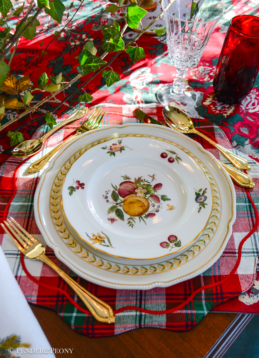 Briston Castleton china dinner with Royal Worcester Delecta salad