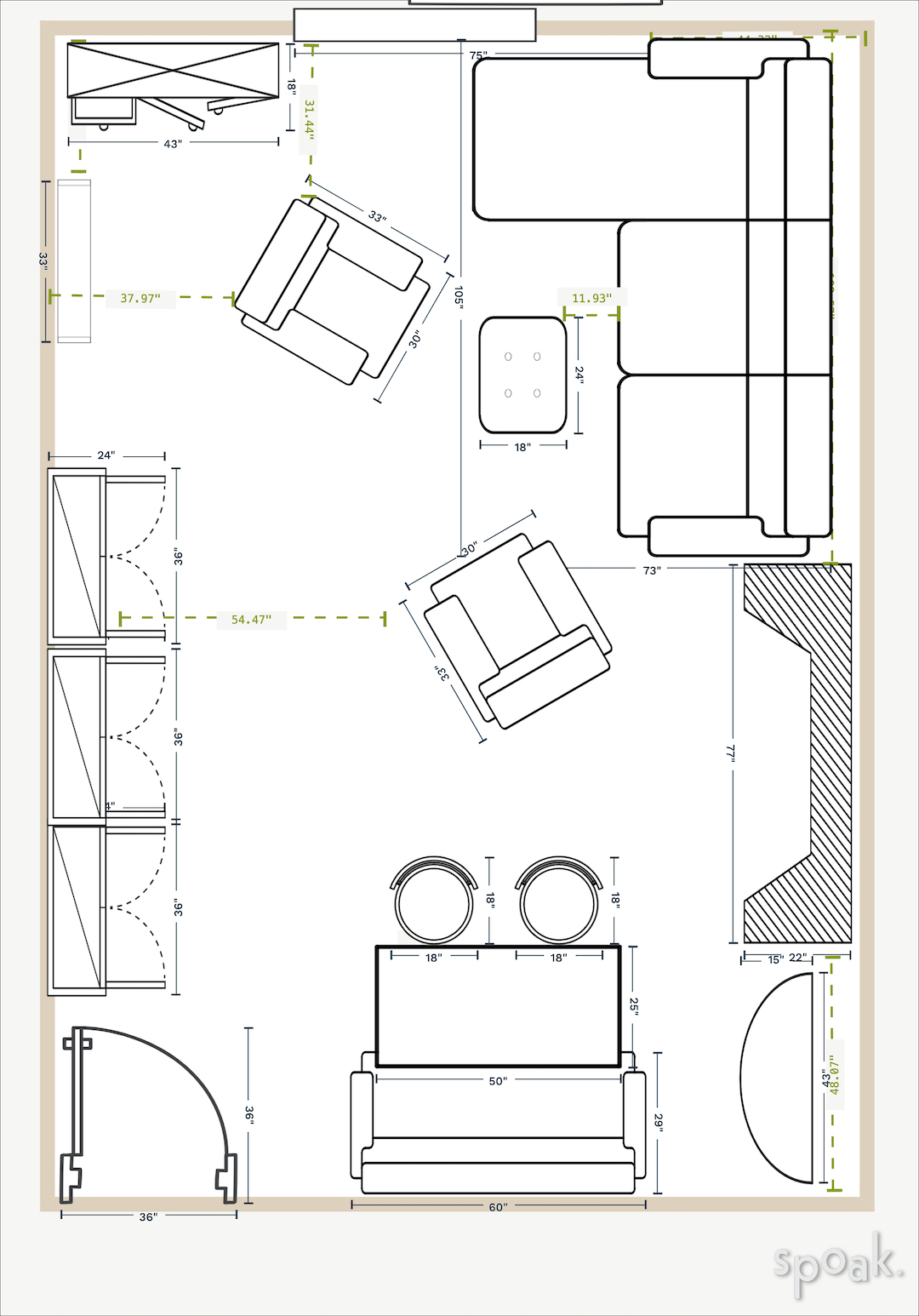 Family room design layout