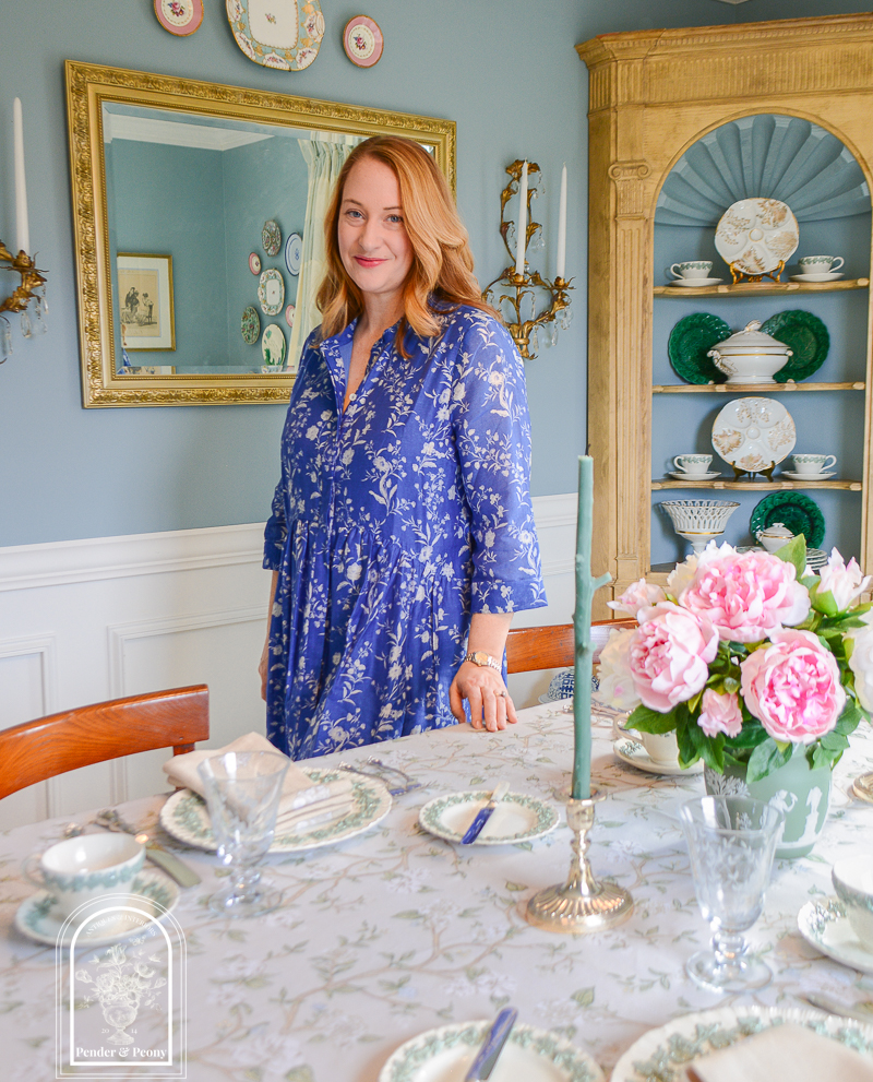 Katherine with elegant spring table