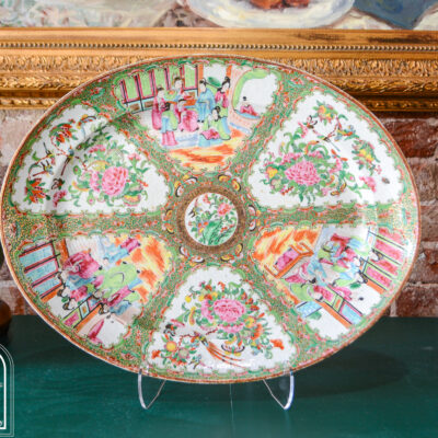 Antique large 19 inch Rose Medallion platter