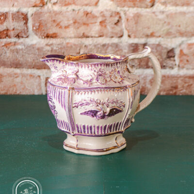 Pink Copper Lustre Jug with Eagle
