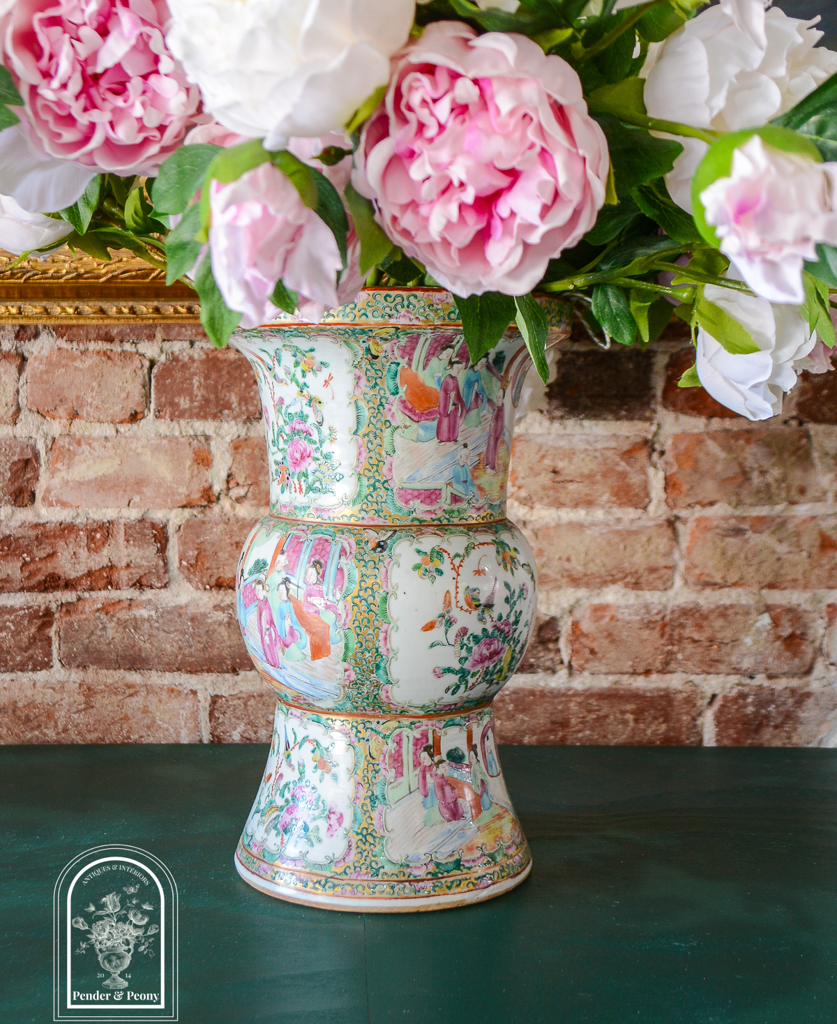 Rose Medallion Gu Vase - Image 6