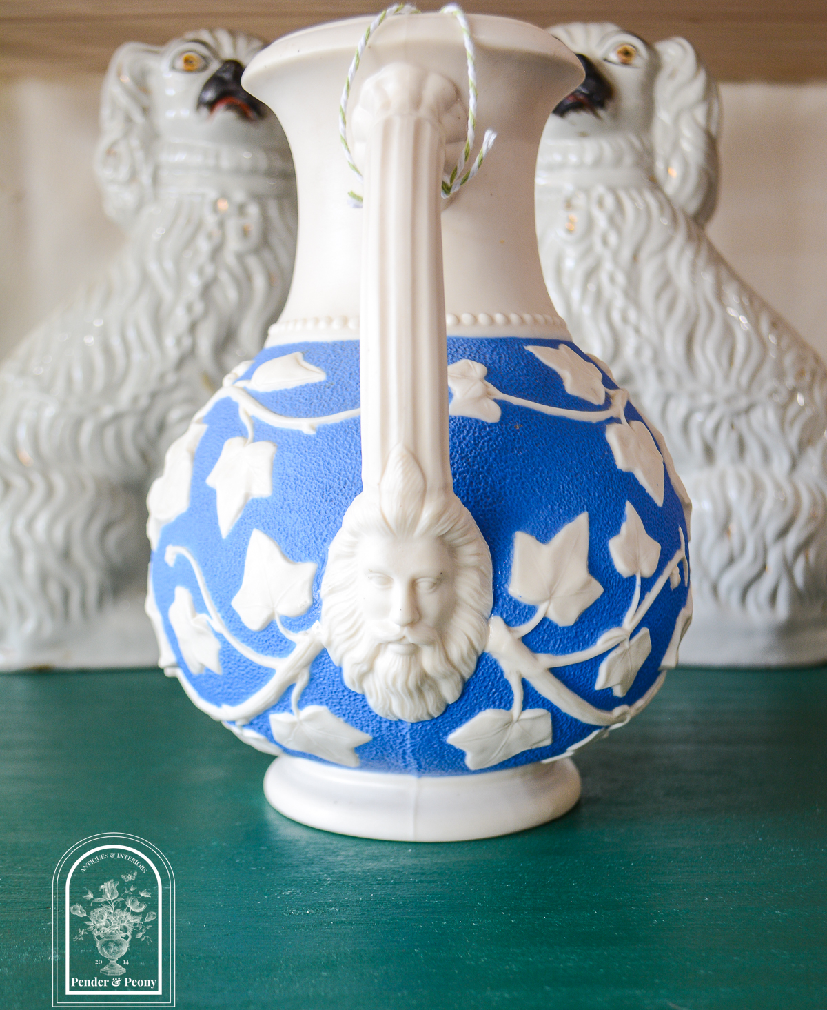 Sam Alcock & Co. Ivy Relief-Molded Parian Jug