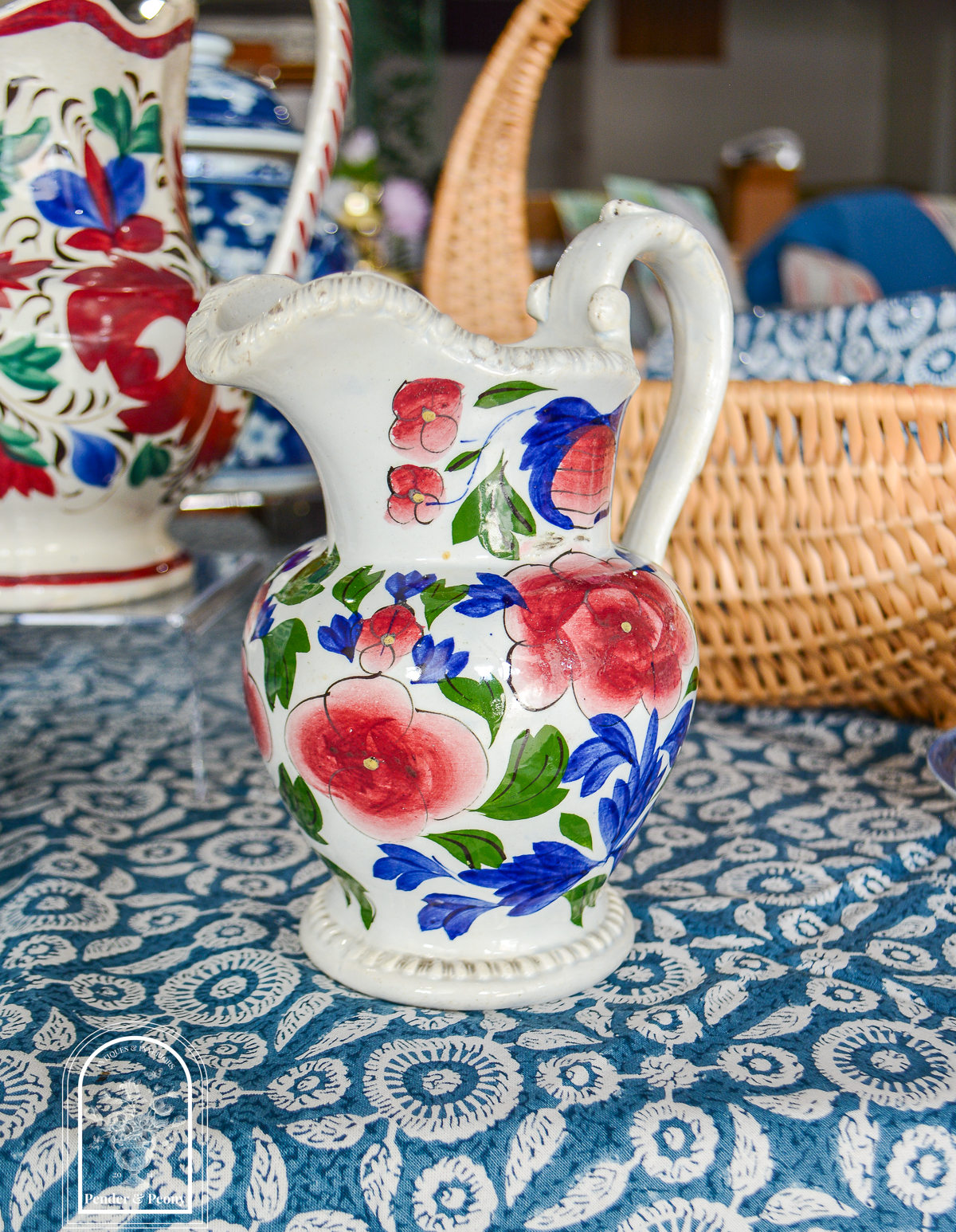 Adam's rose style creamware jug