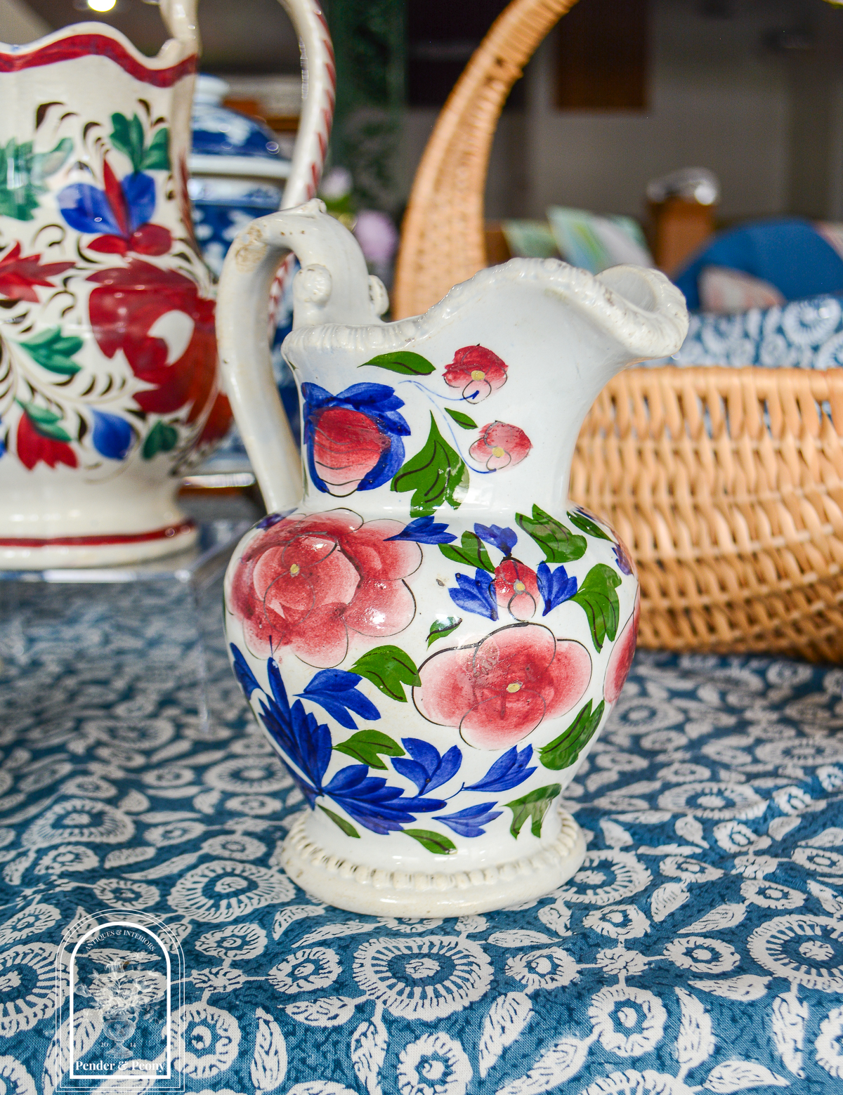 Adam's rose style creamware jug