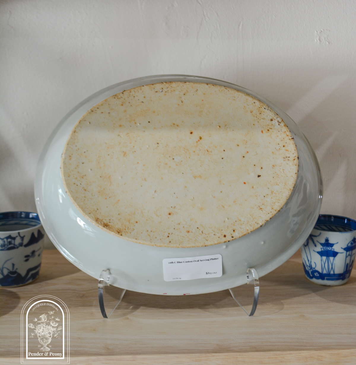 19th Century Blue Canton Serving Pieces - Image 3