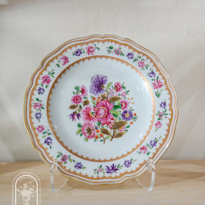 Edmé Samson French Porcelain floral plate