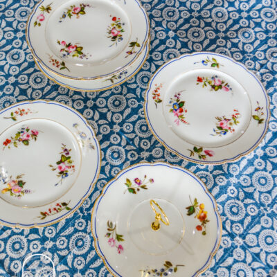 French Porcelain Dessert Compotiers & Server