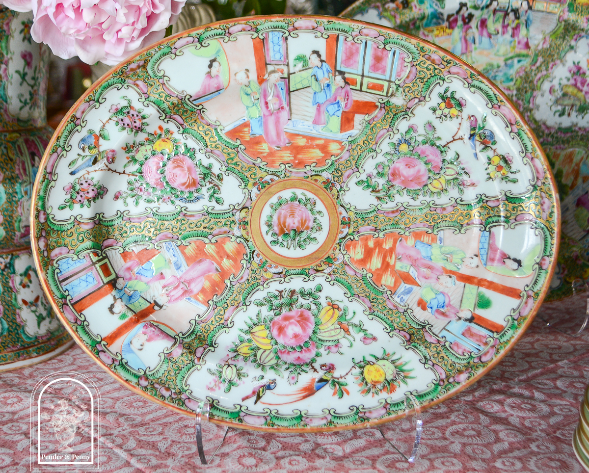 Rose Medallion 14 IN platter