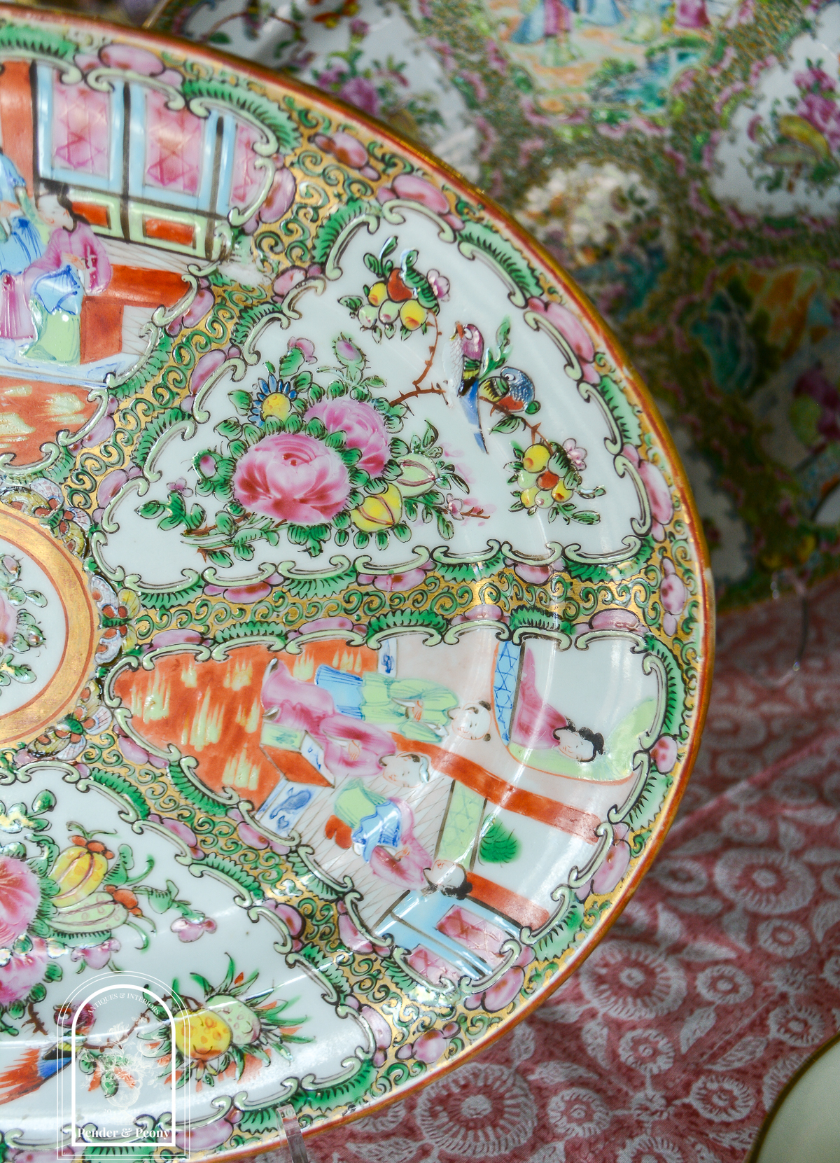 Rose Medallion 14 IN platter
