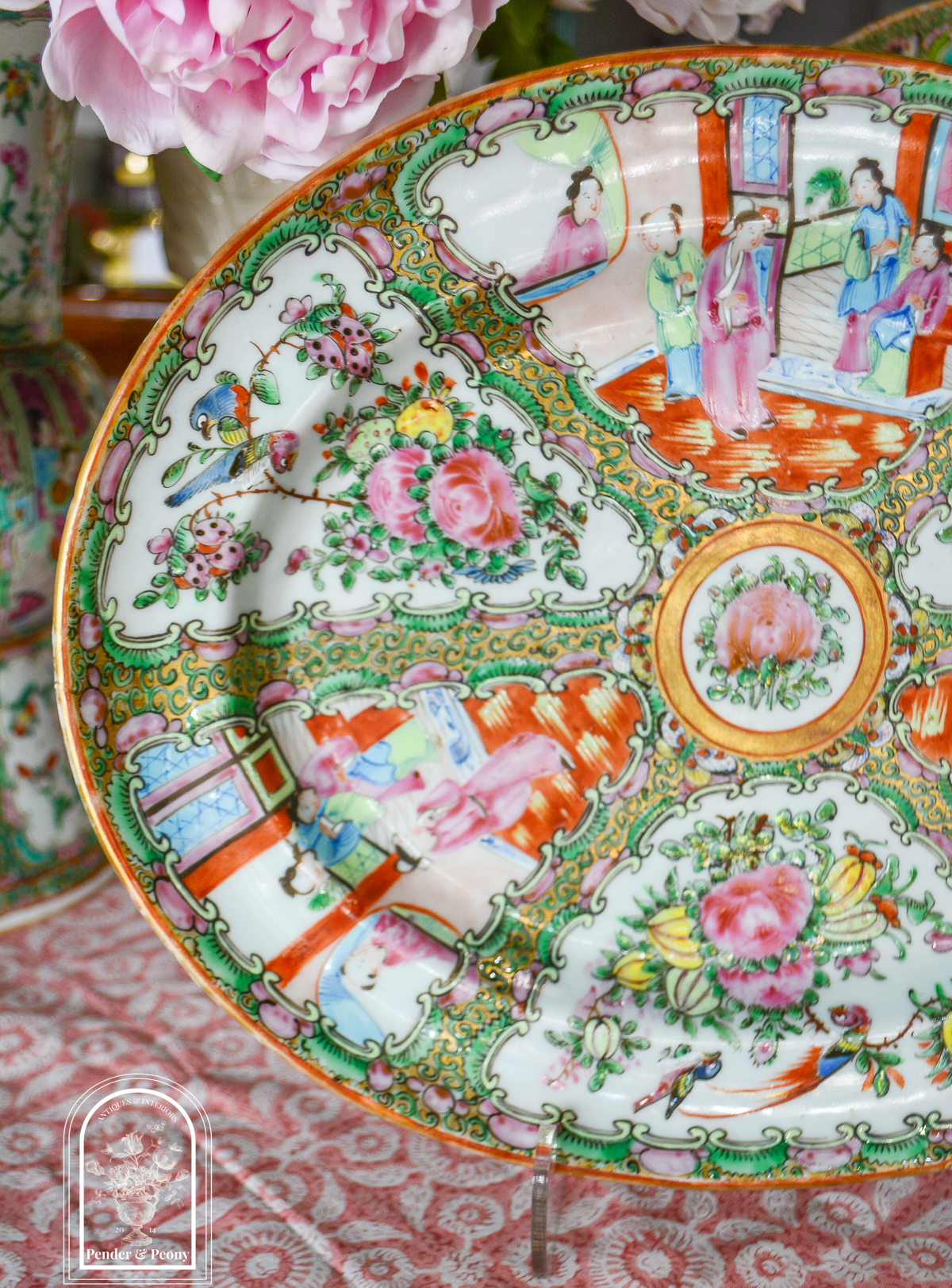 Rose Medallion 14 IN platter