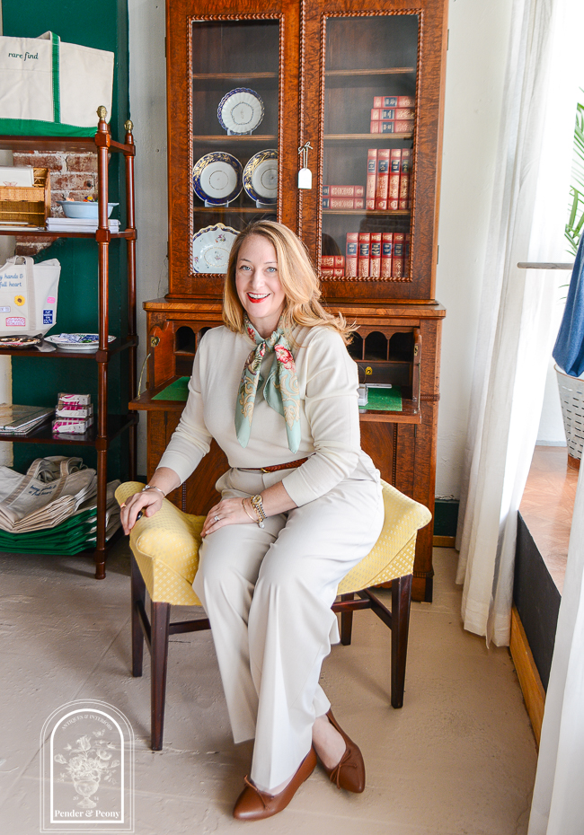 Katherine in Pender & Peony pop-up shop at 346 Clinton, TN