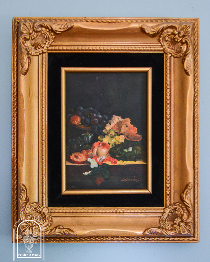 Small still life painting reminiscent of Dutch Still Life art