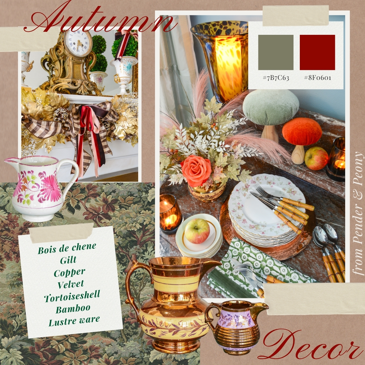Autumn decor ideas in Autumn Inspired: A seasonal journal from Pender & Peony
