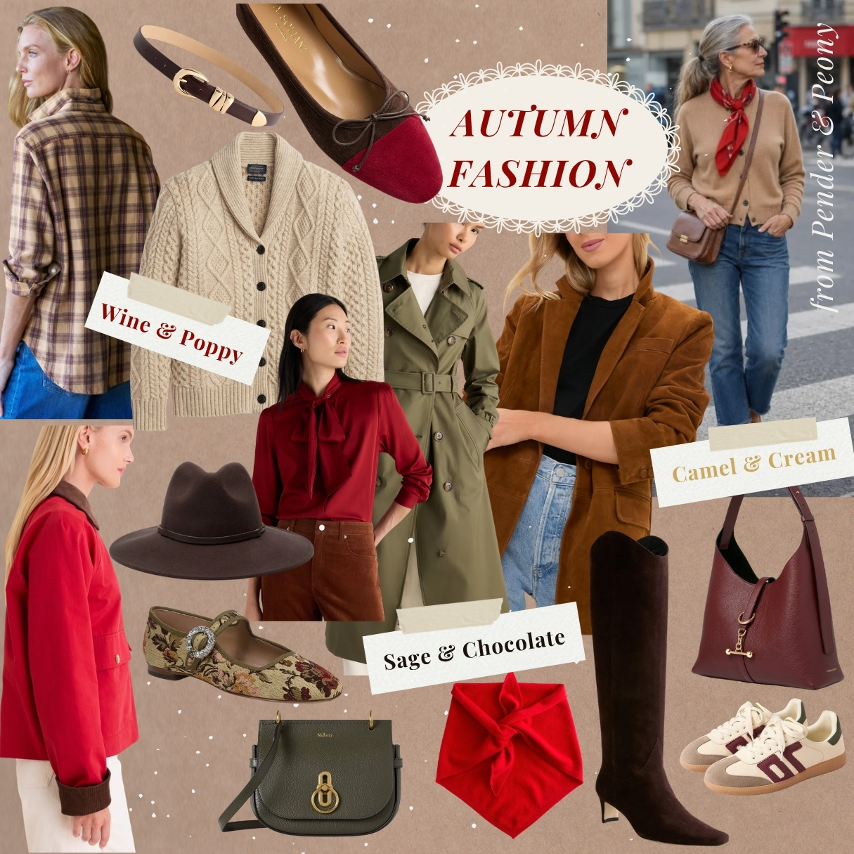 Autumn fashion in Autumn Inspired: A seasonal journal from Pender & Peony