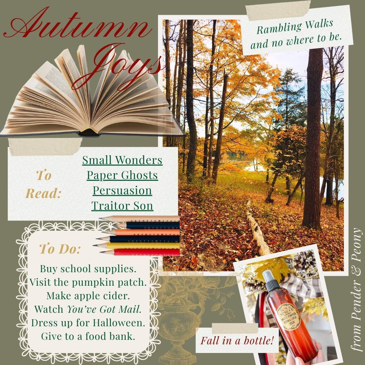 Autumn joys in Autumn Inspired: A seasonal journal from Pender & Peony