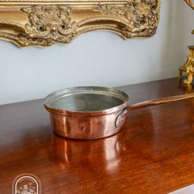 Copper pot with copper handle and early 1800s construction - available on penderandpeony.com