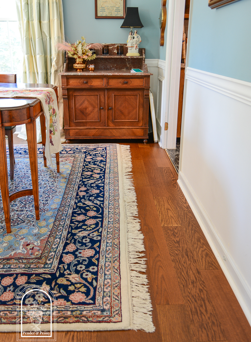 New hardwood flooring in our 1960s brick colonial - see the before and afters on penderandpeony.com