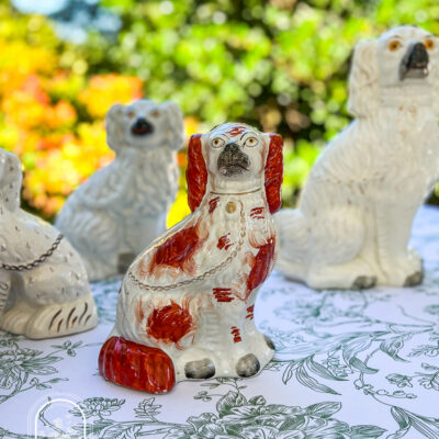 Red and white Staffordshire Spaniel, 19th century, English -- shop on penderandpeony.com