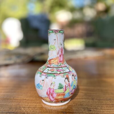 Small Rose Medallion bottle vase - shop on penderandpeony.com