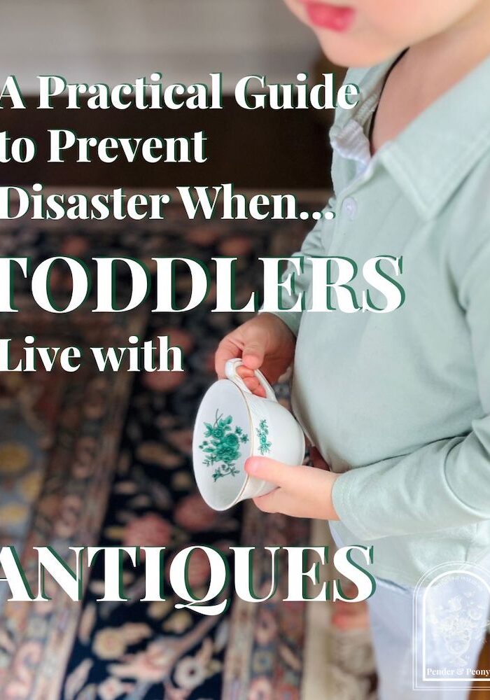 Toddler holding a teacup - A Practical Guide to Prevent Disaster When Toddlers Live with Antiques