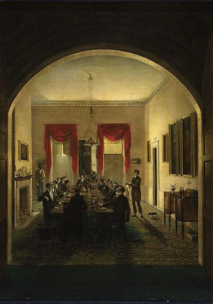 The Dinner Party by Henry Sargent. Image via MFA