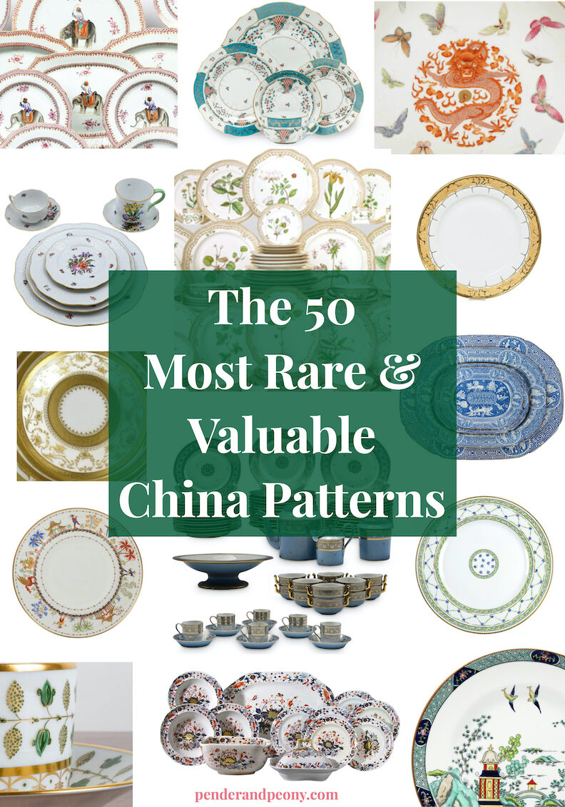 The 50 most rare and valuable china patterns - collage post banner
